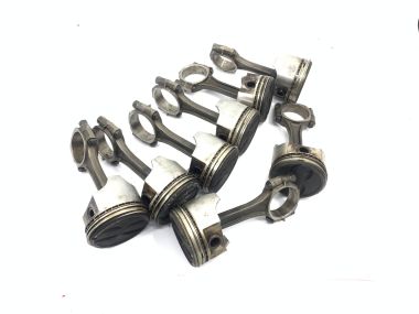 USED: set 8x GM Mercruiser/Volvo/OMC/Chevy General Motor 305 5.0L Piston 536NP + 8x connecting rod