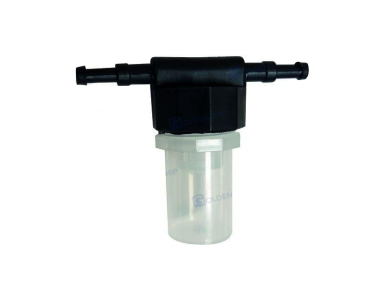 In-line fuel filter with removable bowl