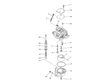 Yamaha 9.9 hp 4-st. Carburetor Electric start (999990424100)