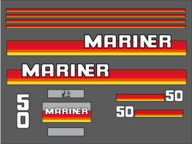 Mariner 50 PS 1984-1990 Aufklebersatz