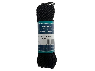 Mooring line with 20 cm eye 10 mm x 4.5 m Black