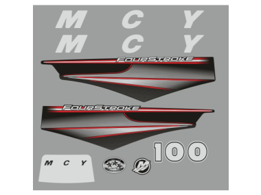 Mercury 100 HP 20011-2017 Sticker Set
