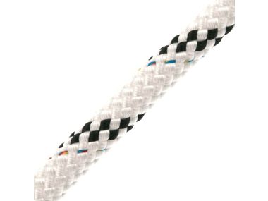 Double Braided Rope 32-Strand | White / Black | Diameter: 10 mm
