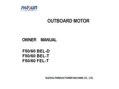 Parsun buitenboord F50/60 manual - gebruikershandleiding